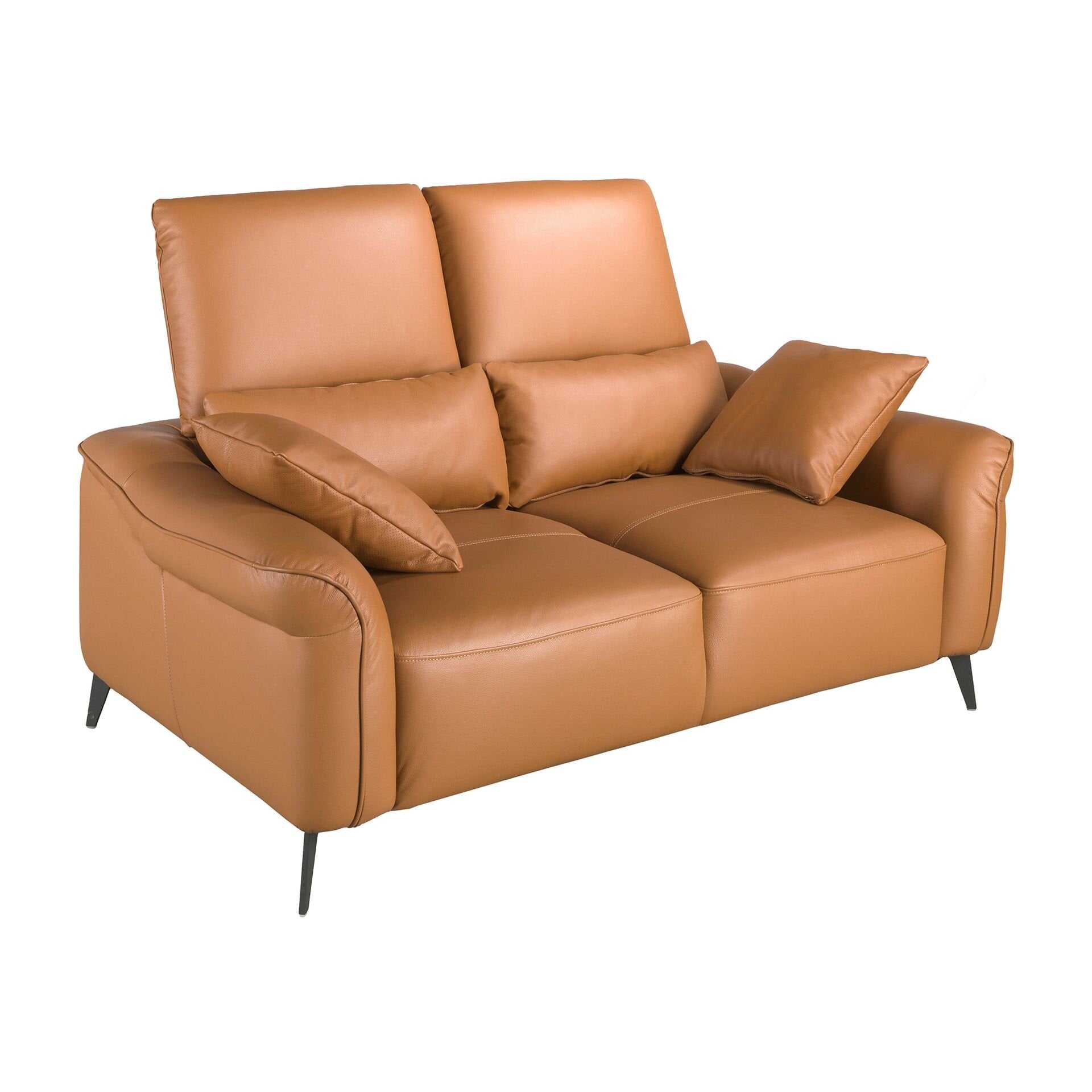3-seters sofa brunt skinn