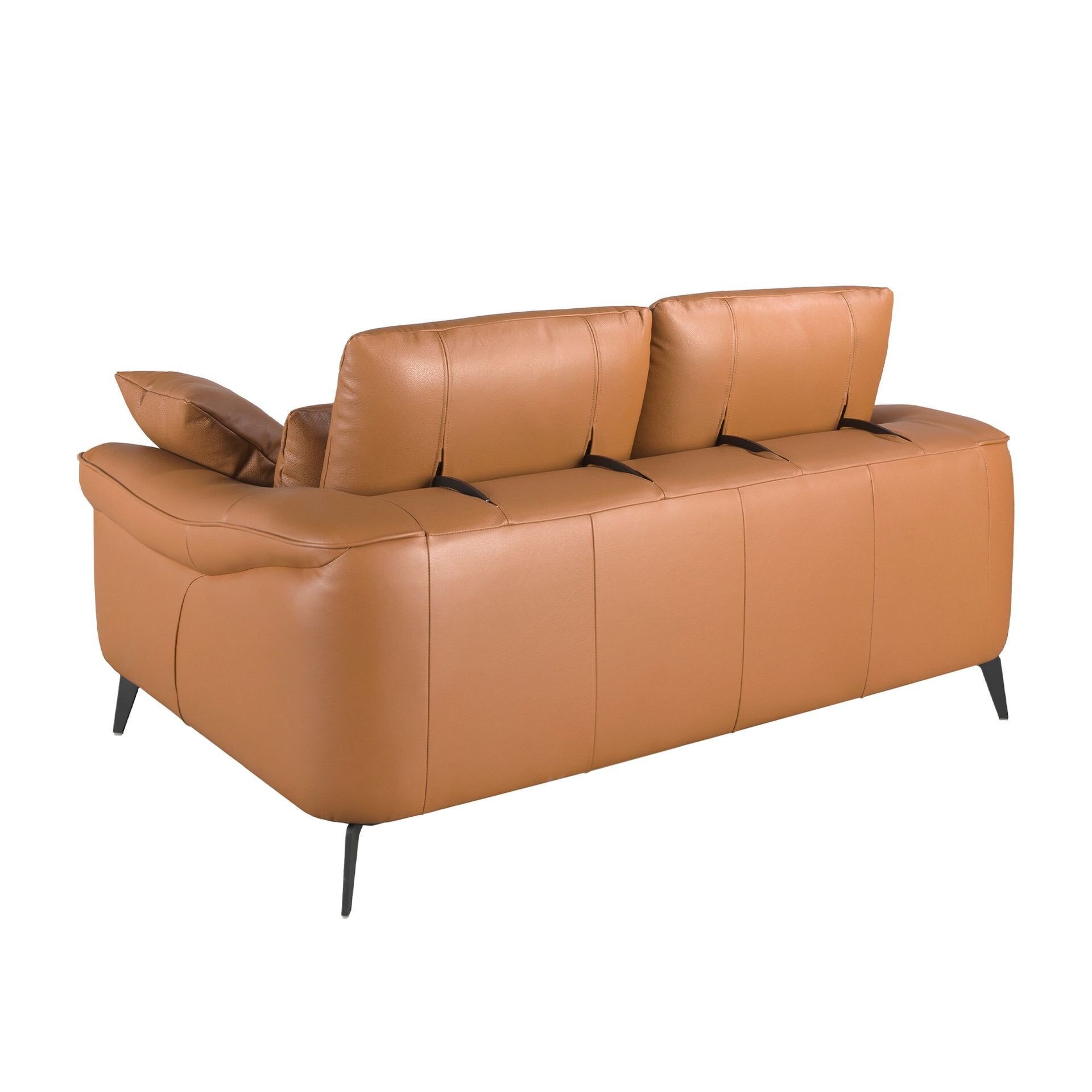 3-seters sofa brunt skinn