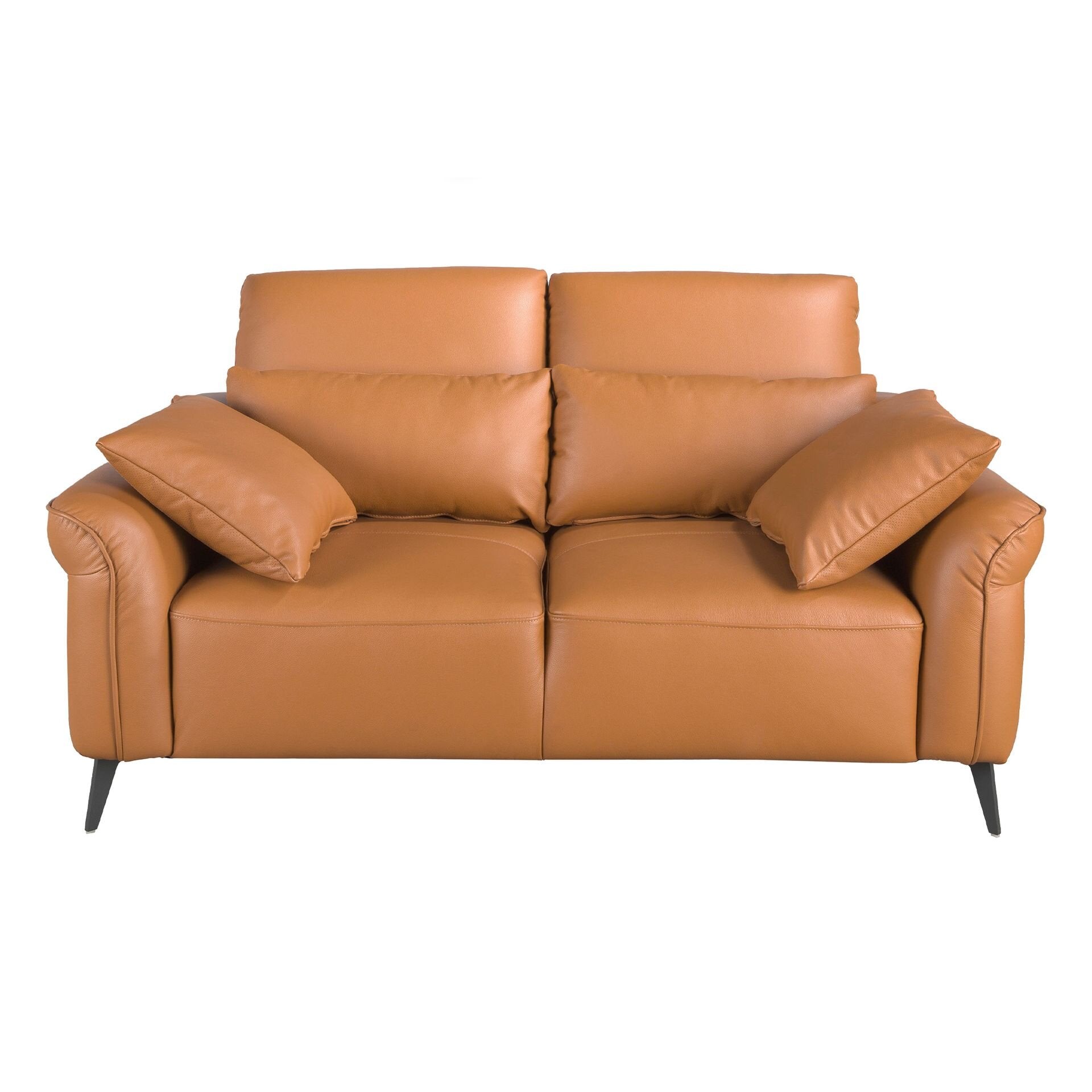 2-seters sofa brunt skinn