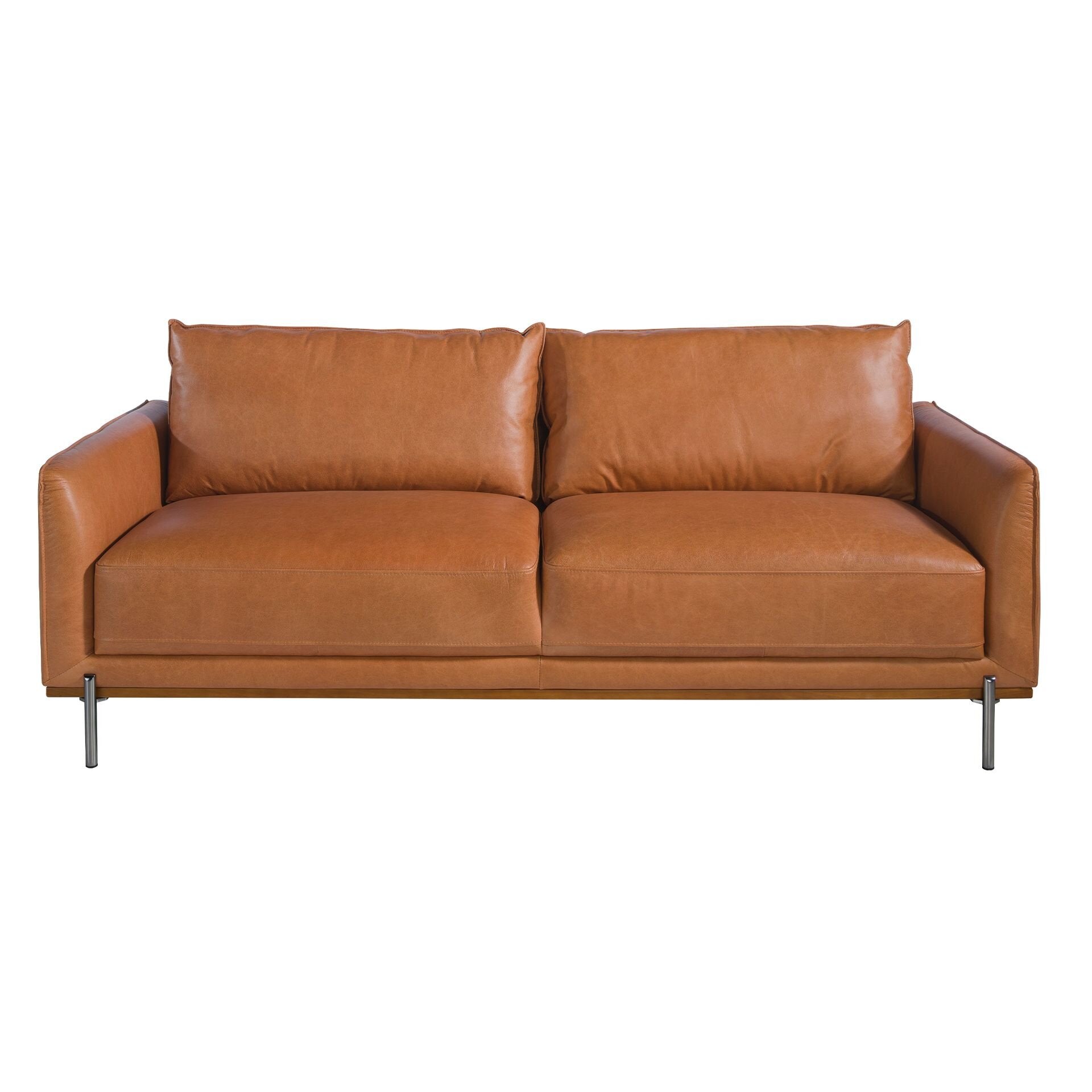 3-seters sofa Brunt skinn