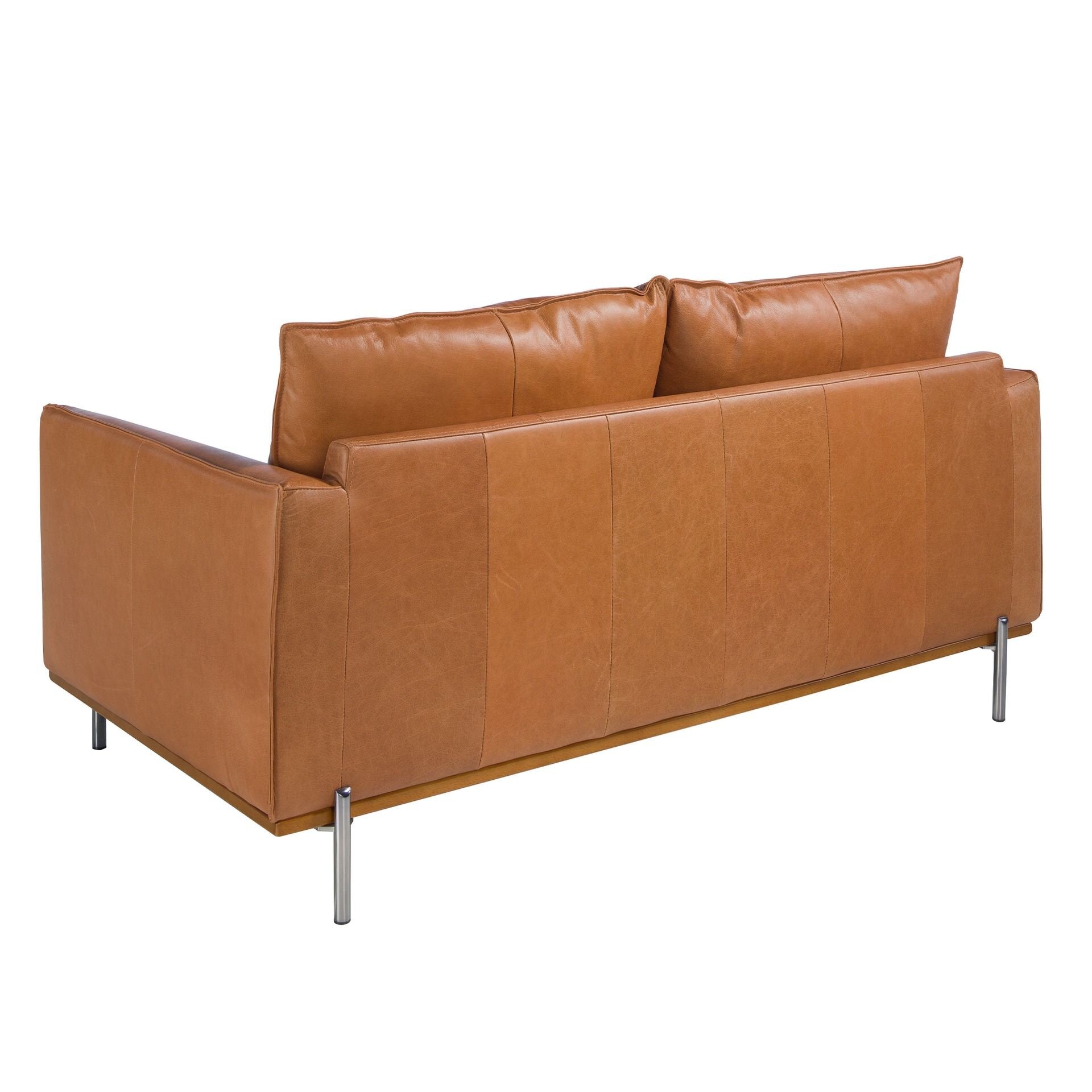 Brun 2-seters sofa i skinn
