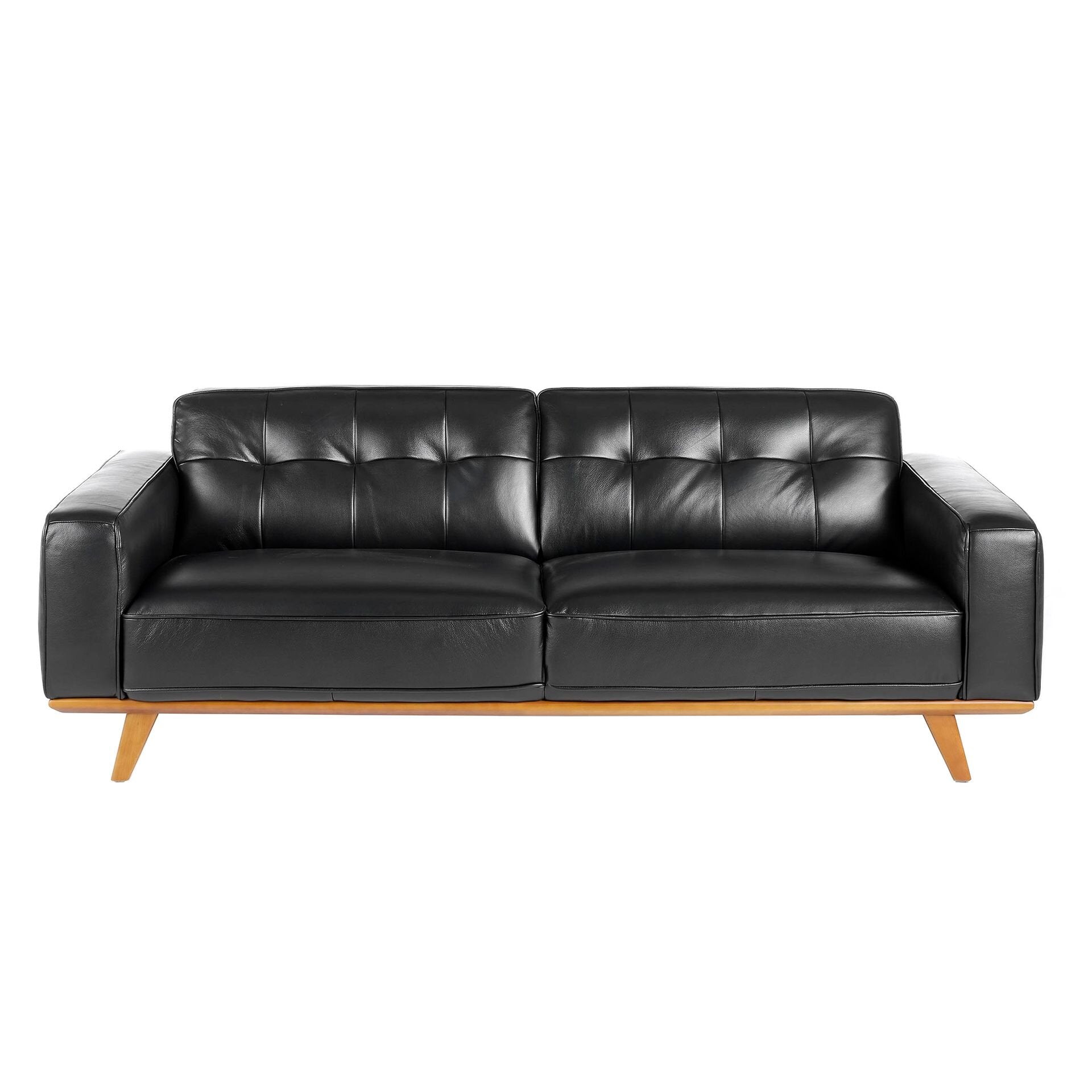 Chester 3 seter Sofa Svart Skinn
