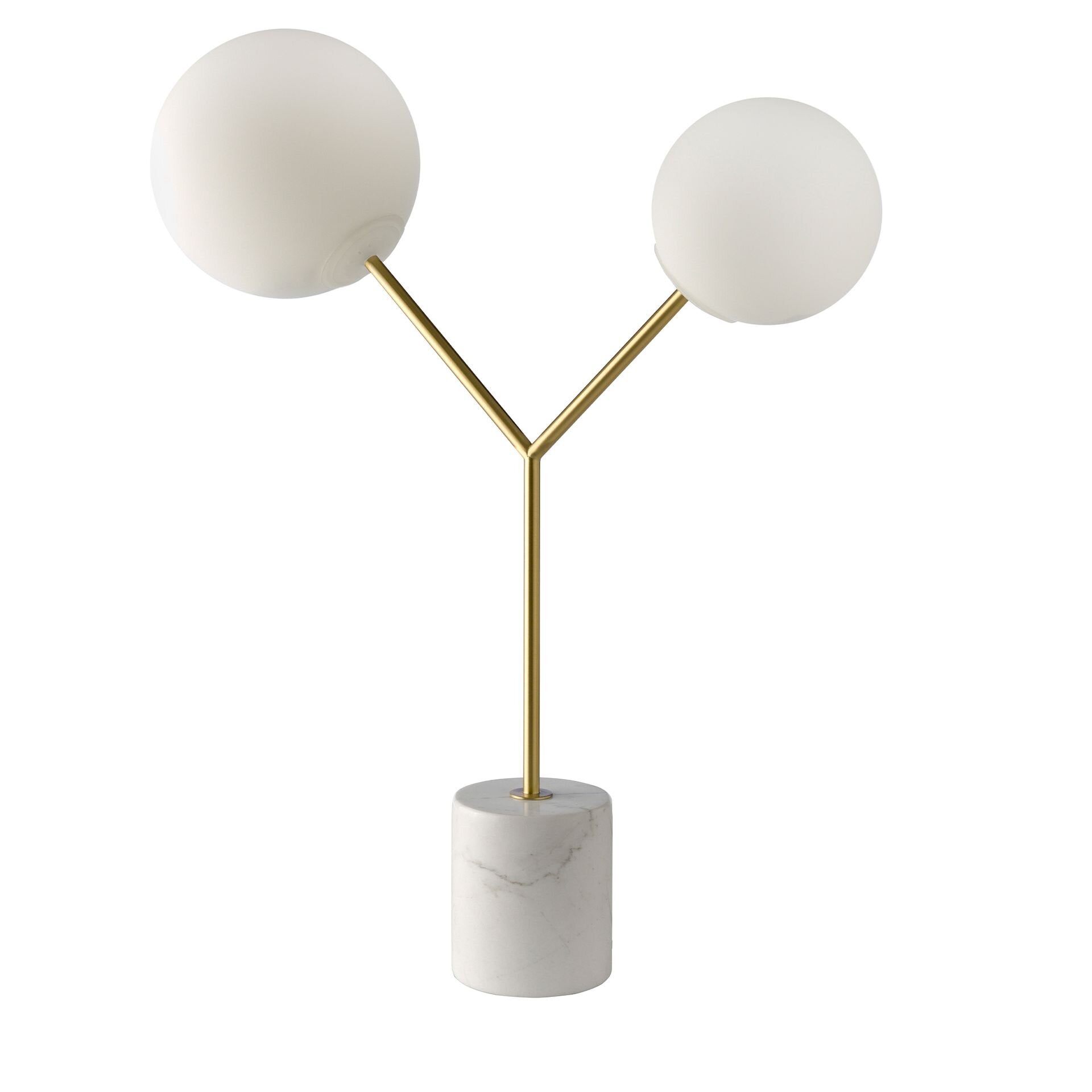 Bordlampe Hvit marmor