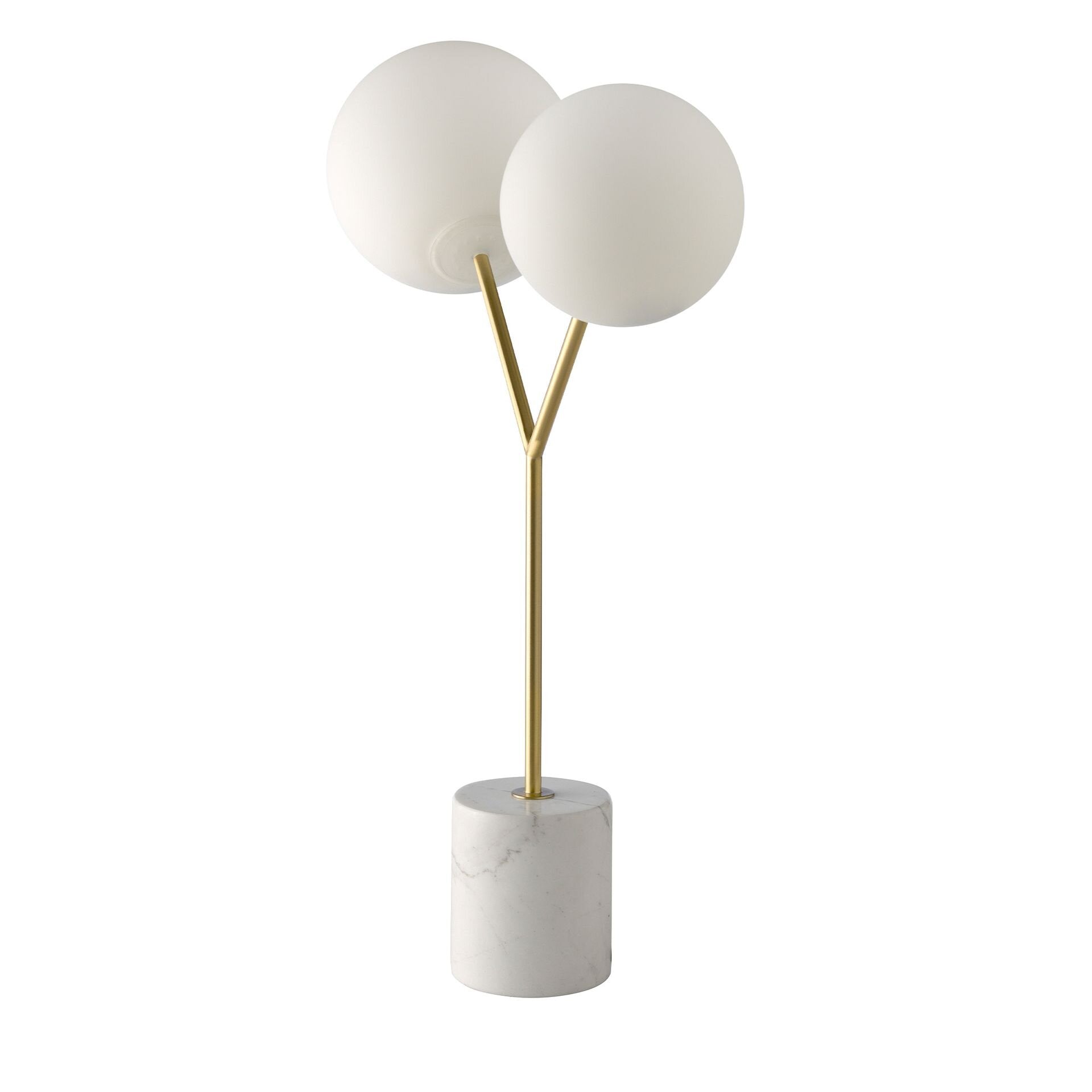 Bordlampe Hvit marmor