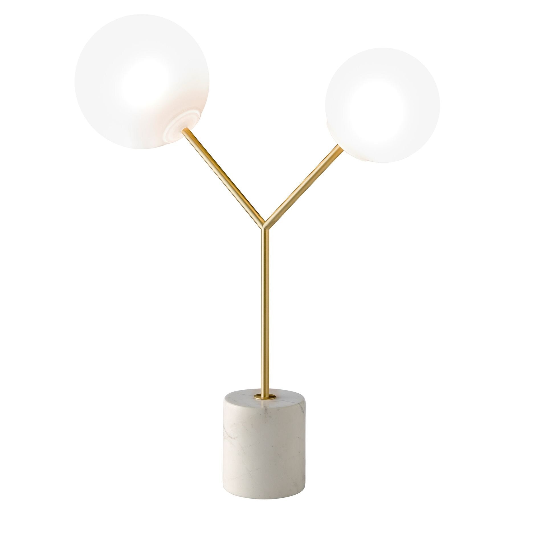 Bordlampe Hvit marmor