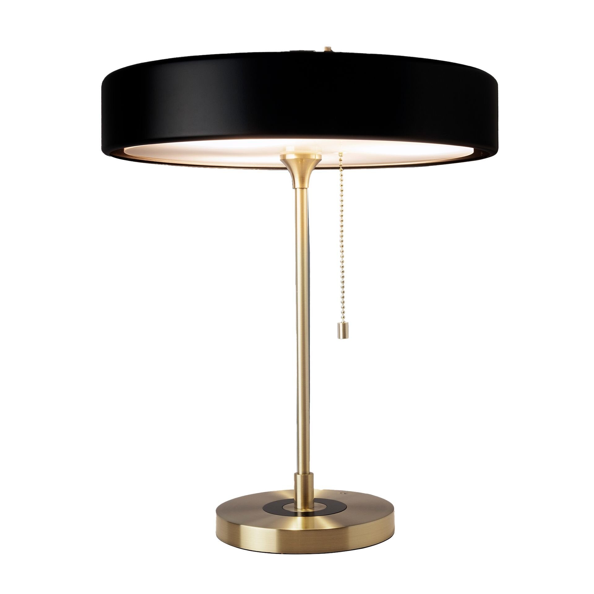 Bordlampe Gull Svart Aluminium