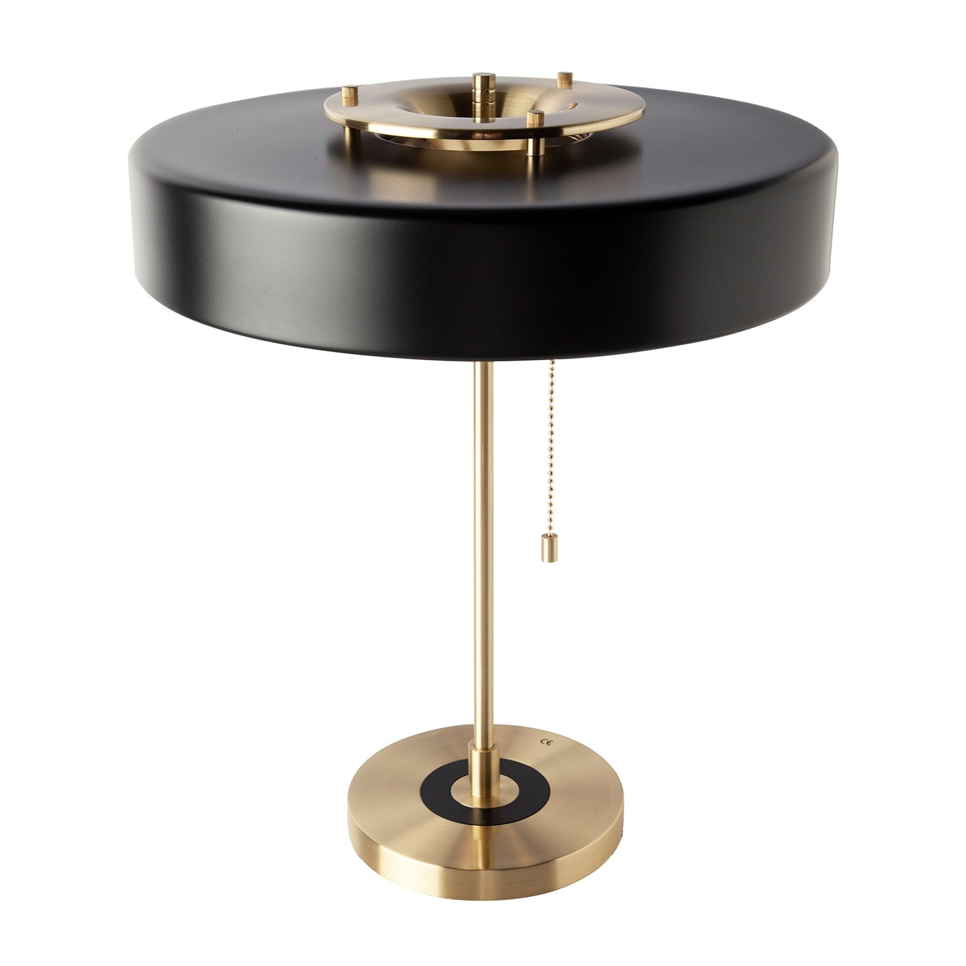 Bordlampe Gull Svart Aluminium