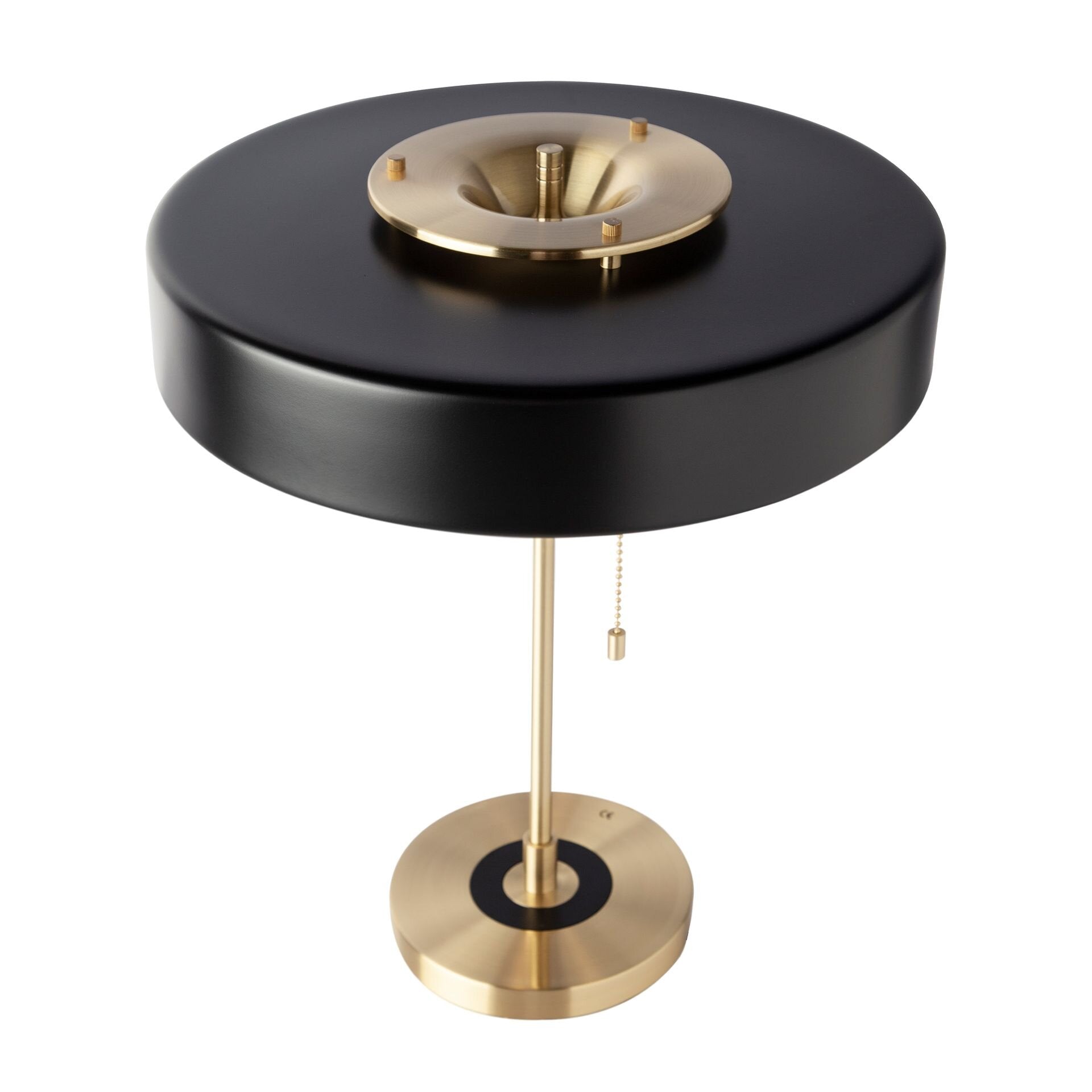 Bordlampe Gull Svart Aluminium