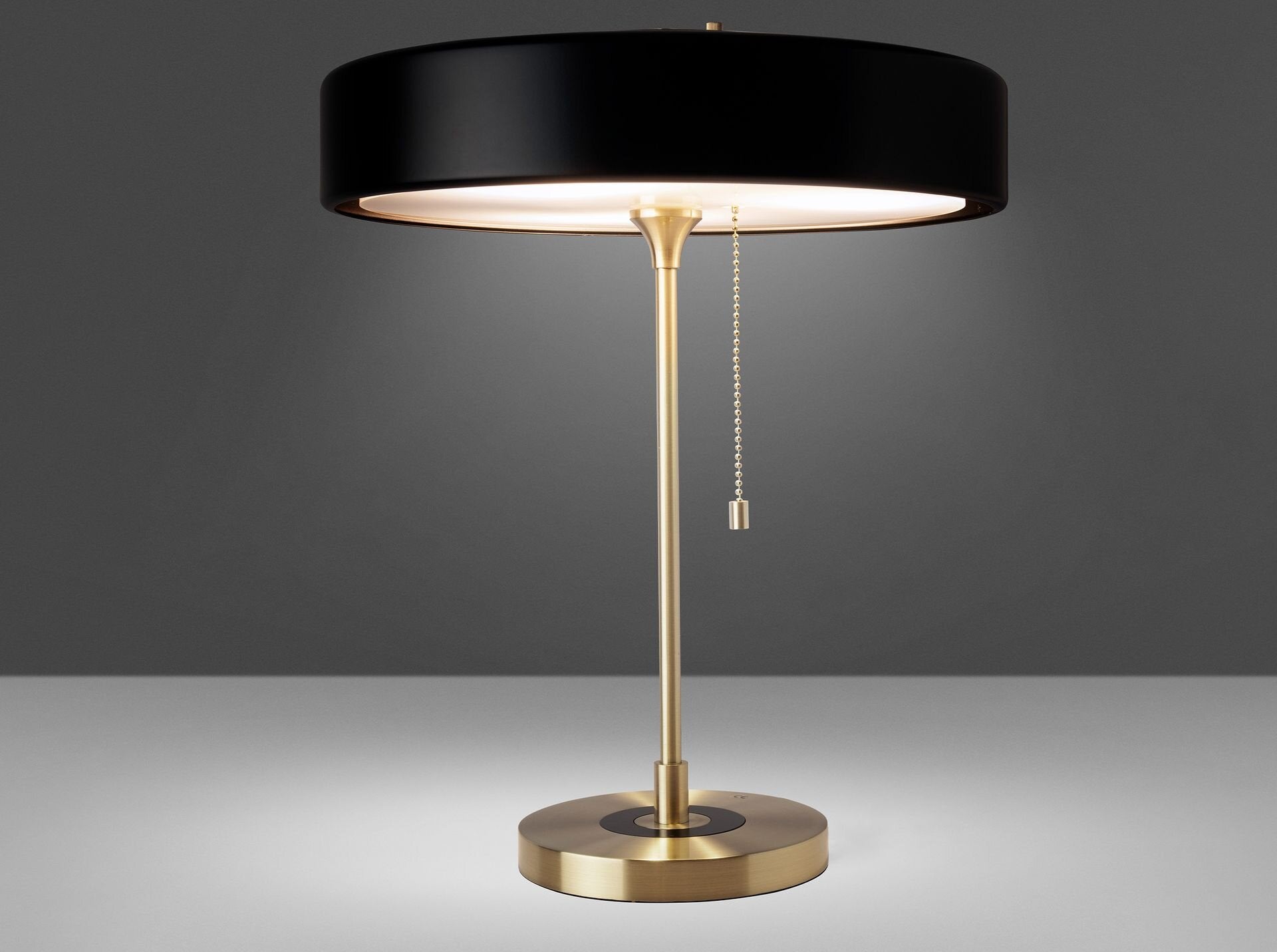 Bordlampe Gull Svart Aluminium