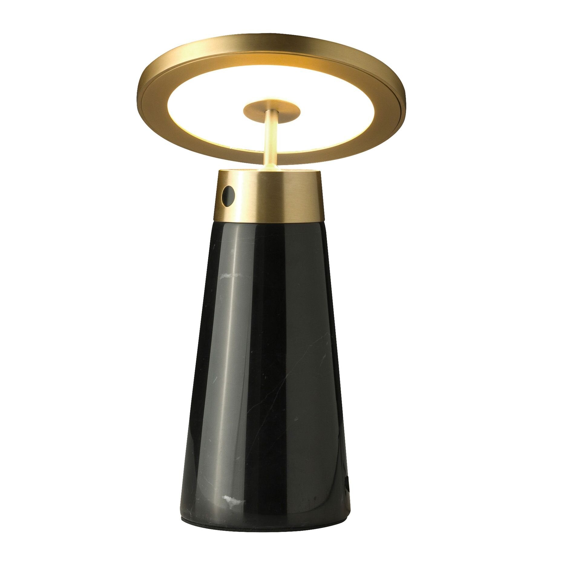 Bordlampe svart marmor