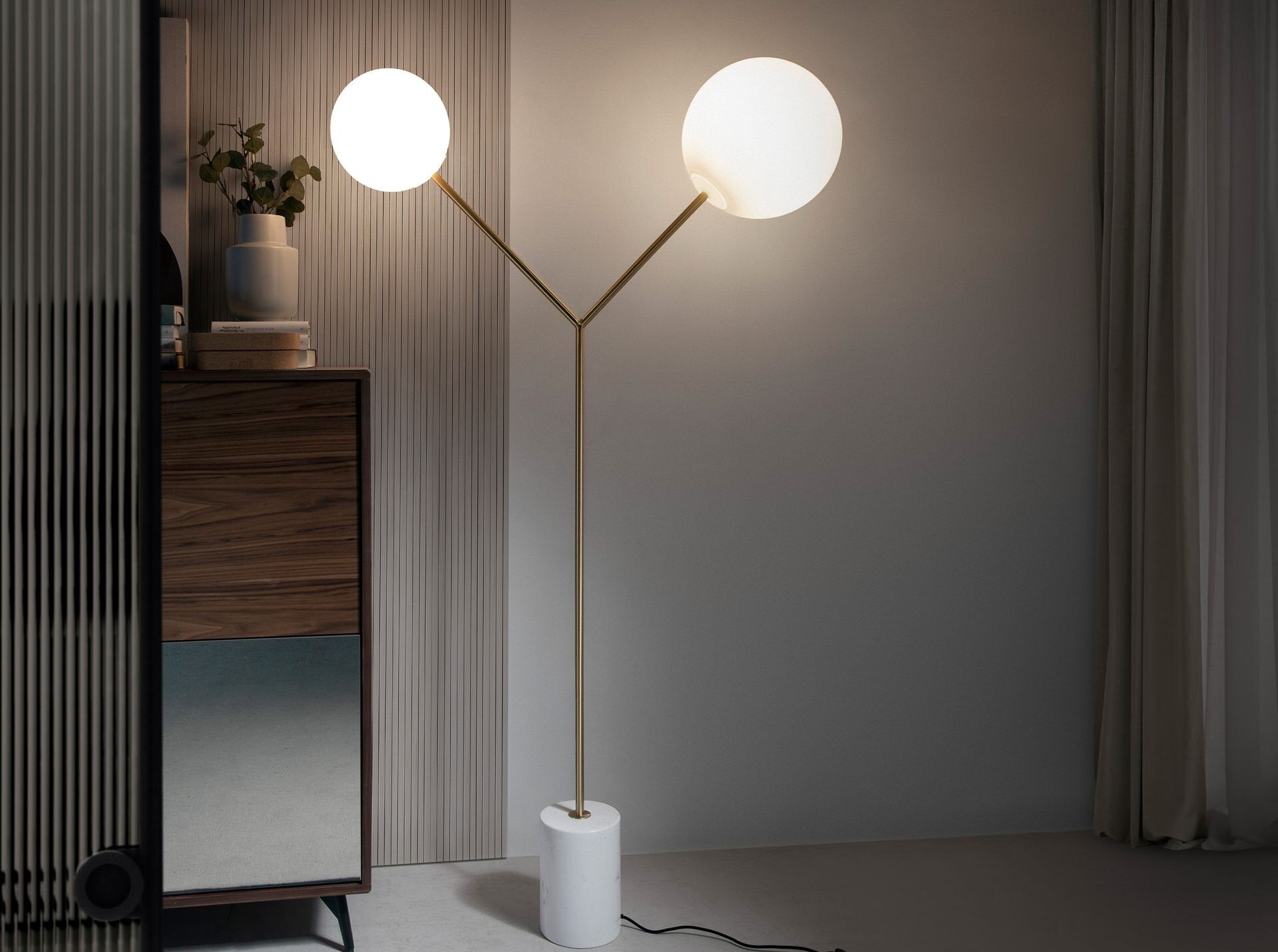 Gulvlampe Golden White S2