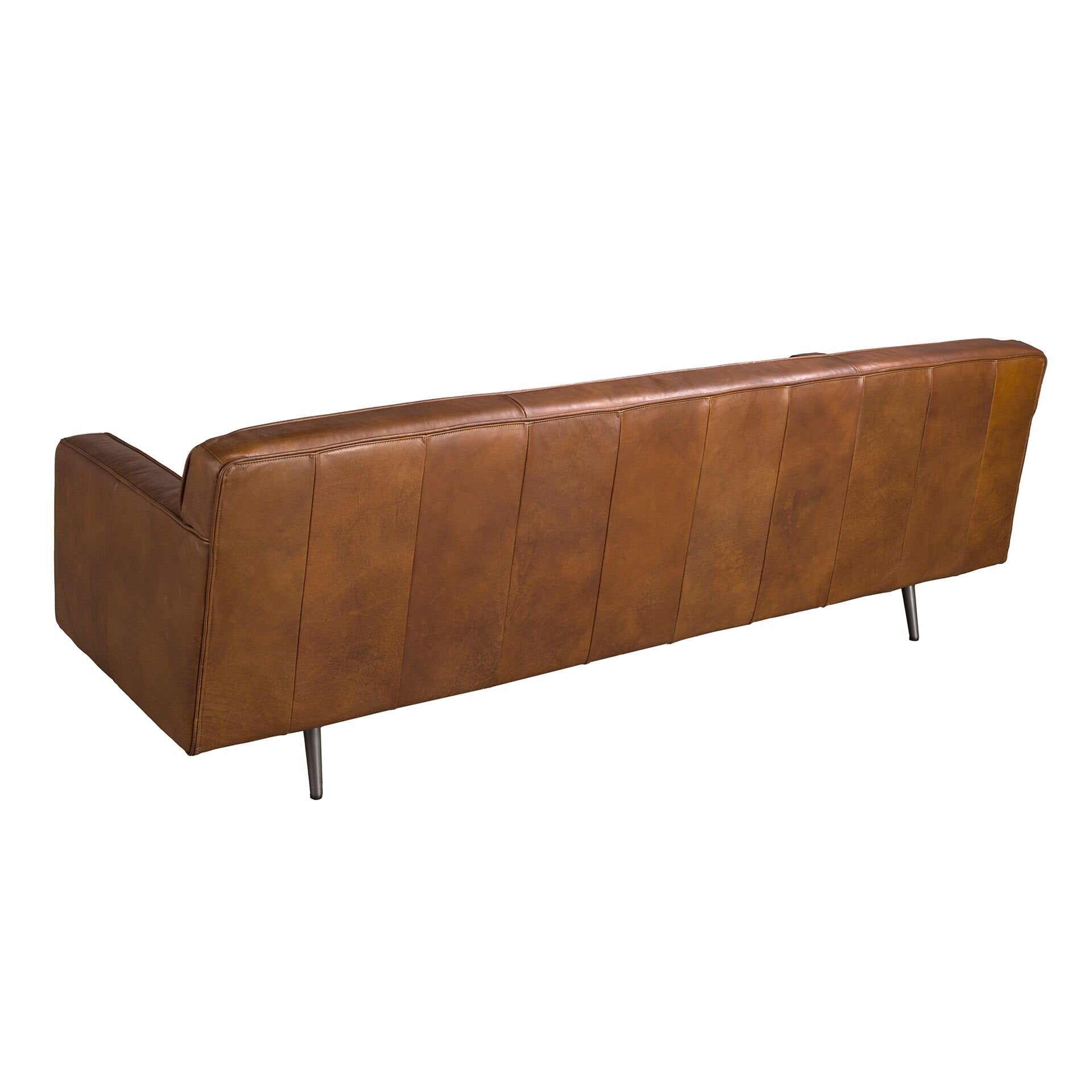 Chester 3-seters sofa i mørkebrunt skinn