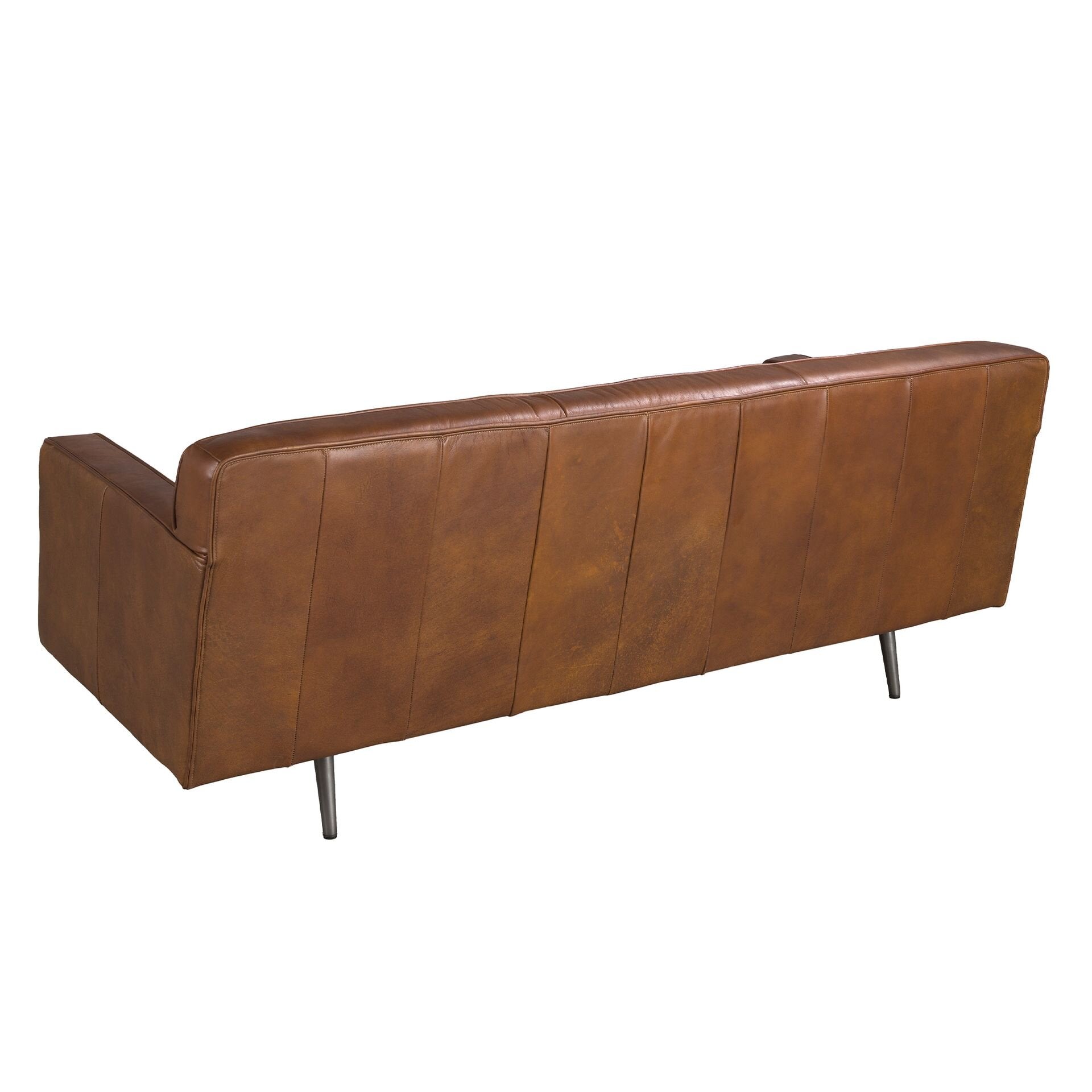 Chester 2-seters sofa i mørkebrunt skinn