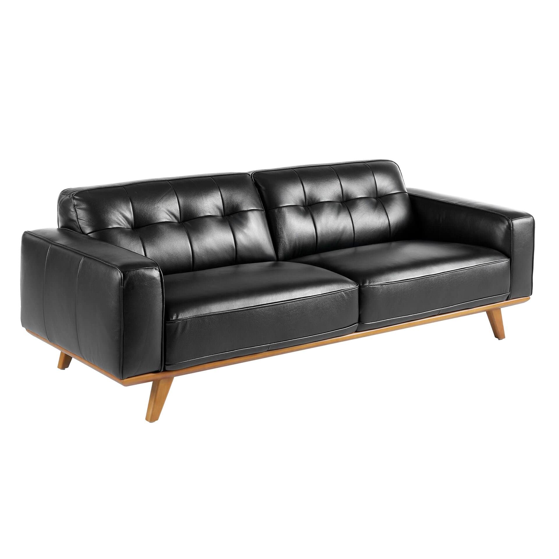 Chester 3 seter Sofa Svart Skinn