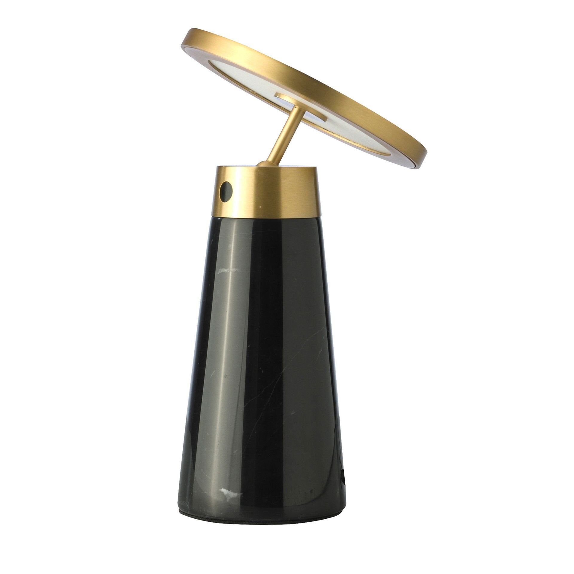 Bordlampe svart marmor