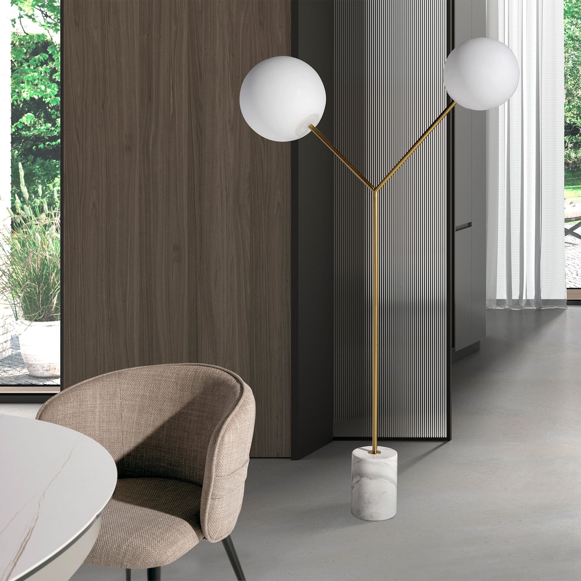 Gulvlampe Golden White S2