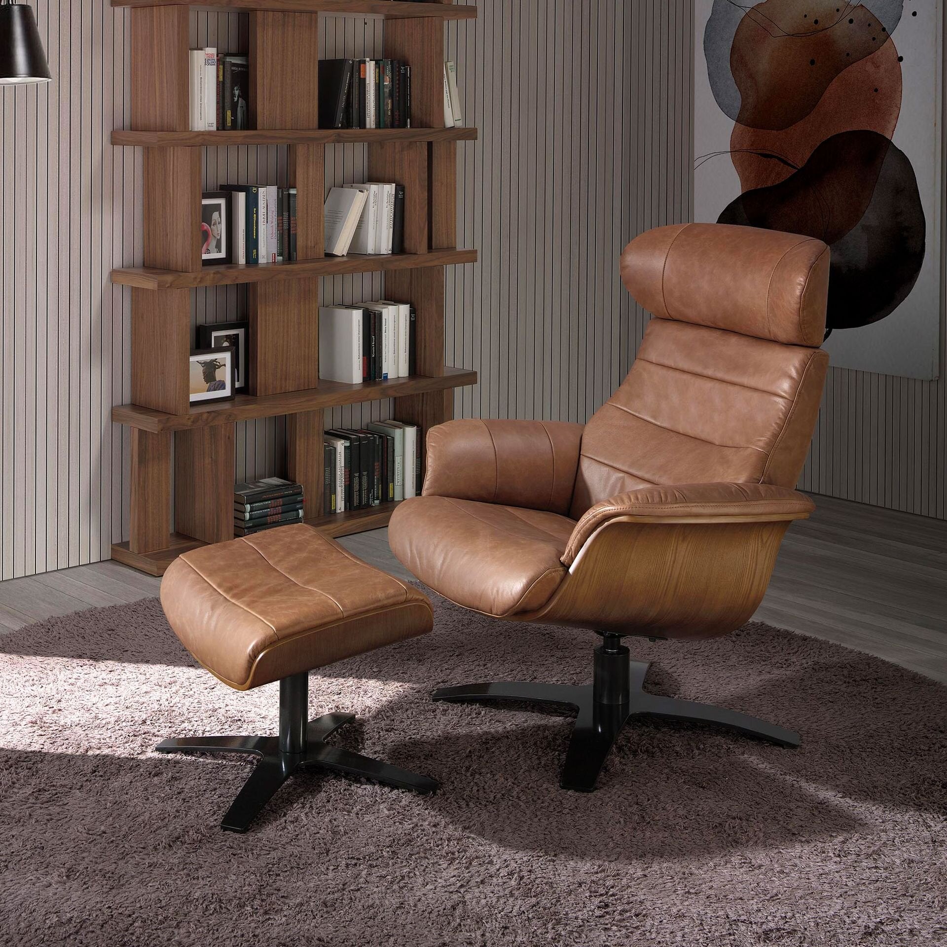 Camel Leather Lenestol