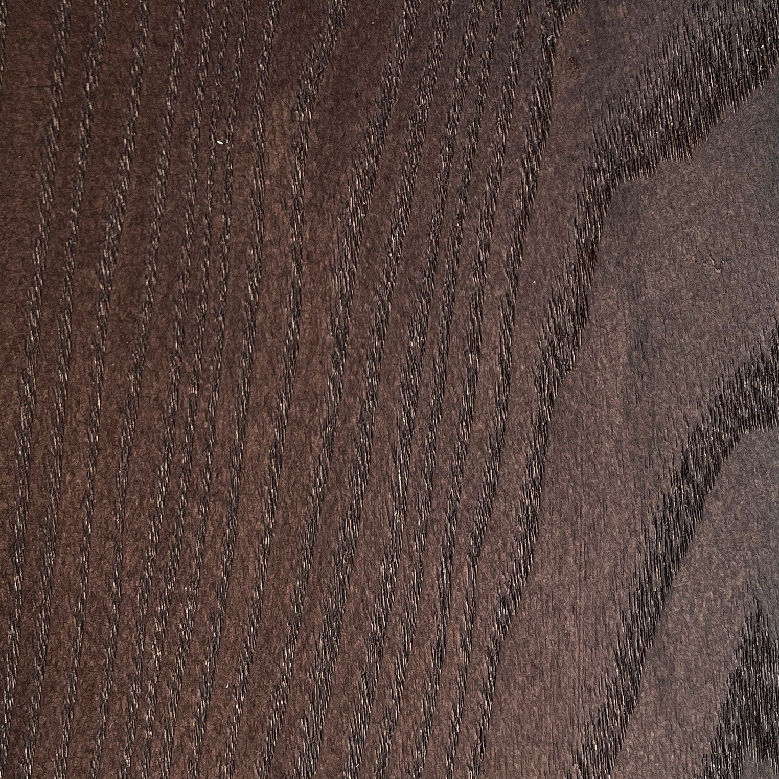 Brown stained ashwood